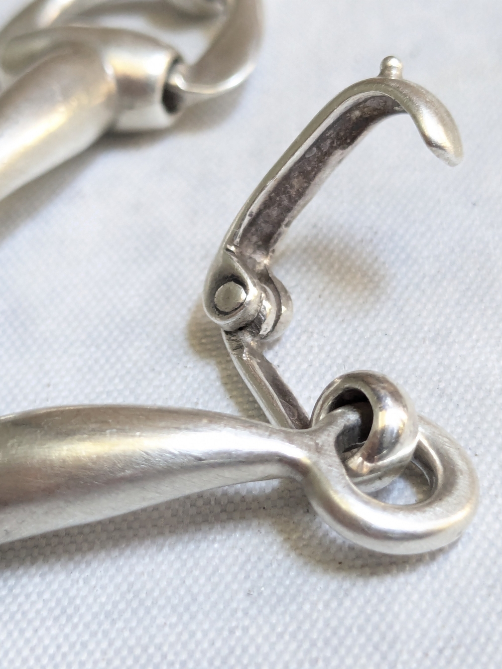 Vintage Taxco Sterling Silver Equestrian Bracelet 7" Horsebit Stirrup Mexico - Picture 14 of 16